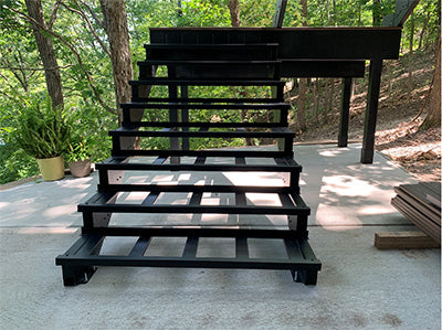 12 Step Stair Metal frame 4ft wide Kit (Fortress Evolution)-Default Title