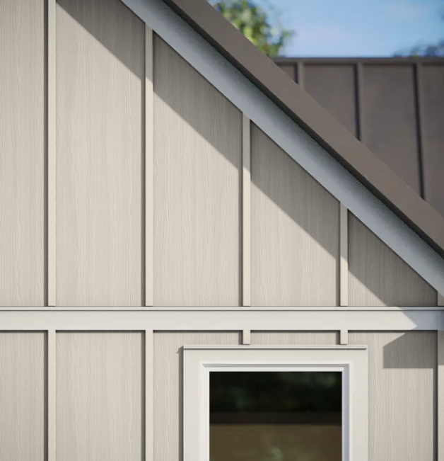 JamesHardie Magnolia Collection HardieBatten Smooth & Rustic Grain-Birch Tree 0735 (JH)-3/4in x 2-1/2in x 12ft-Rustic Grain