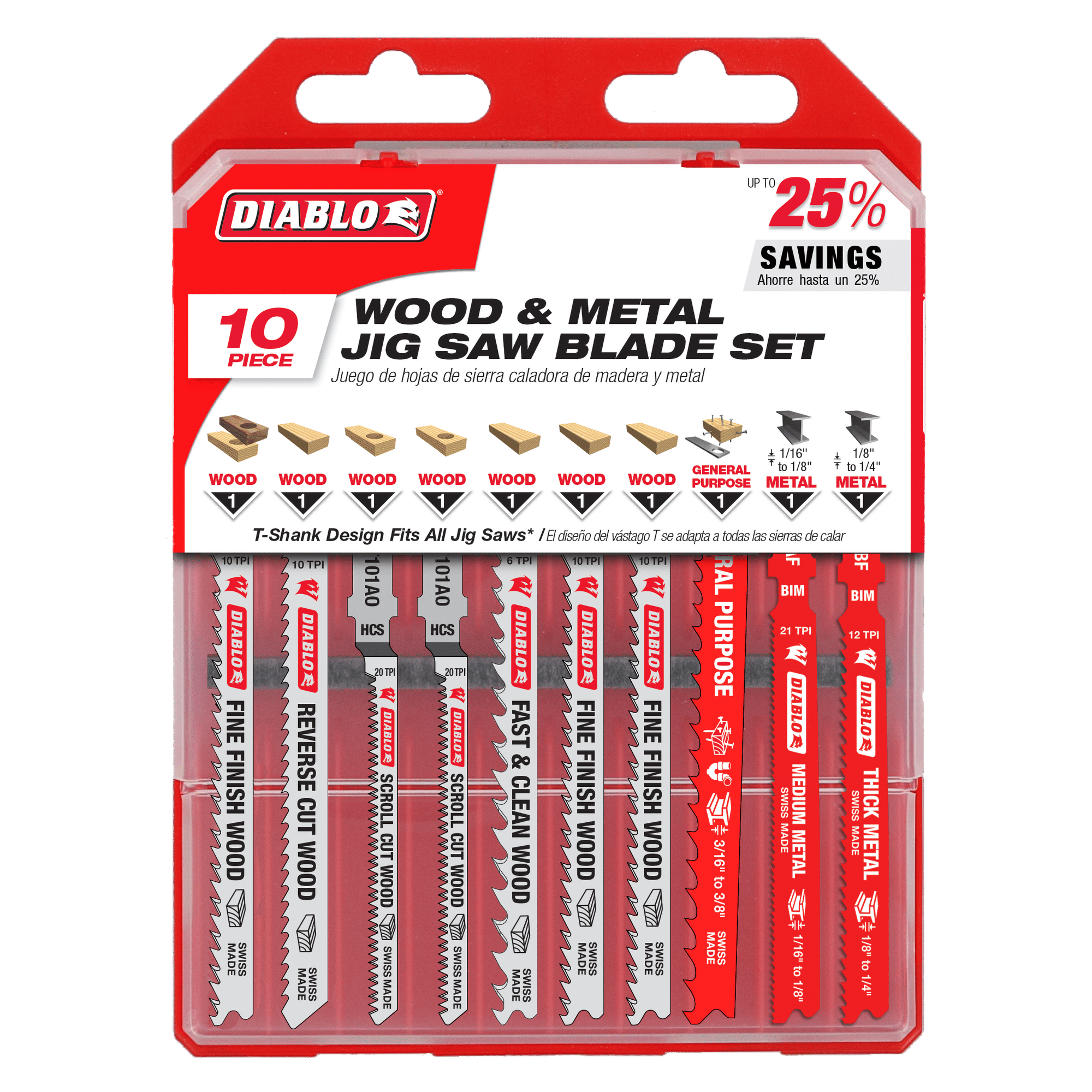 Diablo Jig Saw Blade Set for Wood, Metal and Plastics