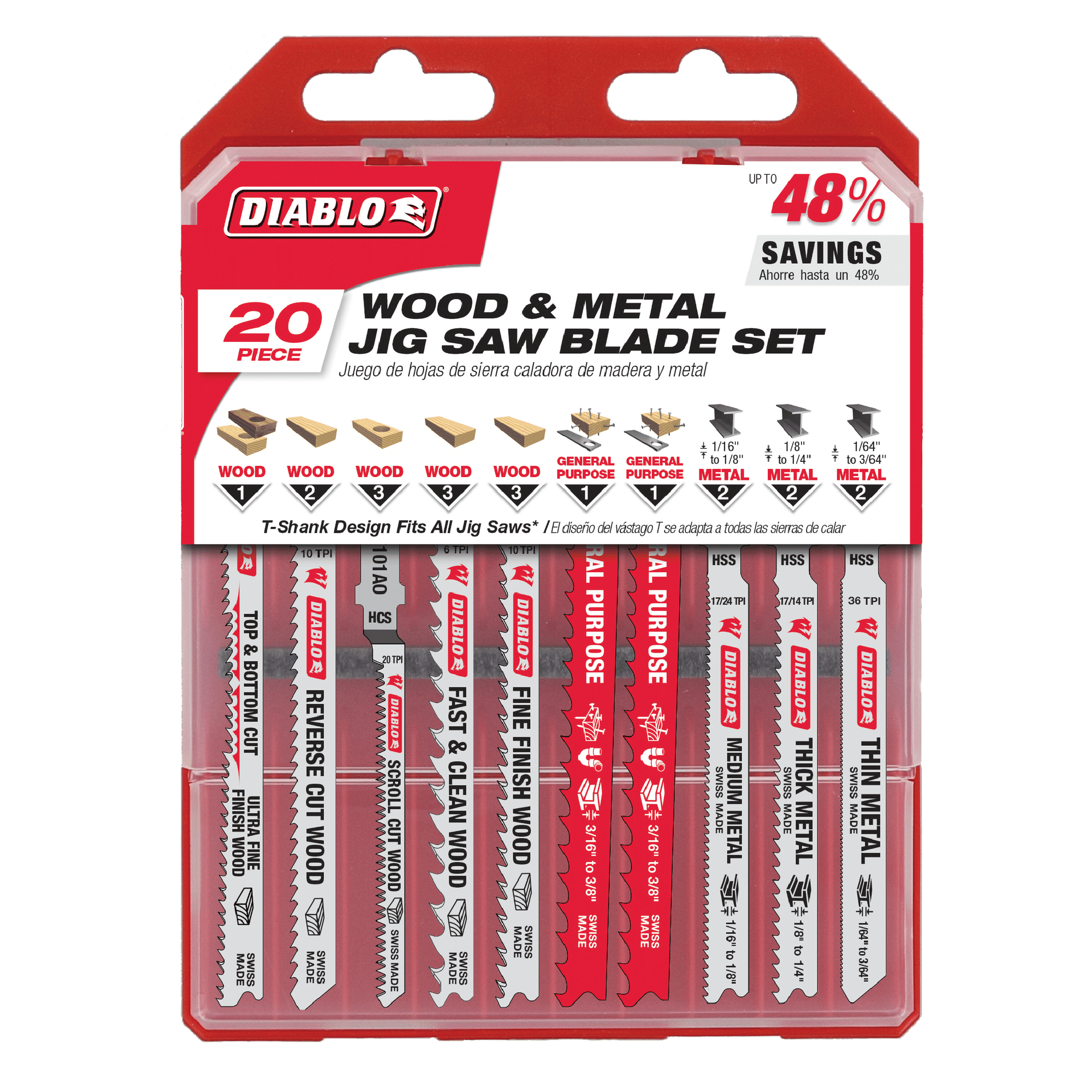 Diablo Jig Saw Blade Set for Wood, Metal and Plastics