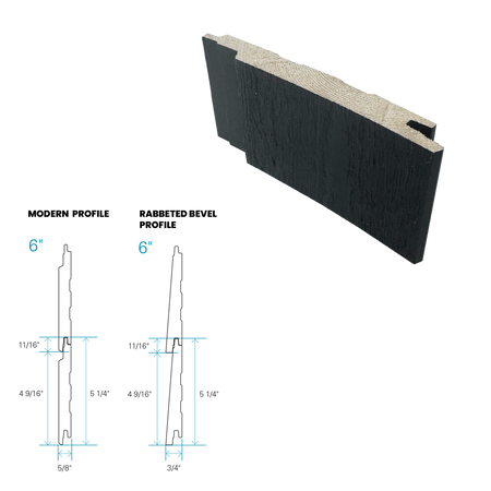 Maibec Siding EM+ Modern/Textured 399 - Black 1 foot Sample