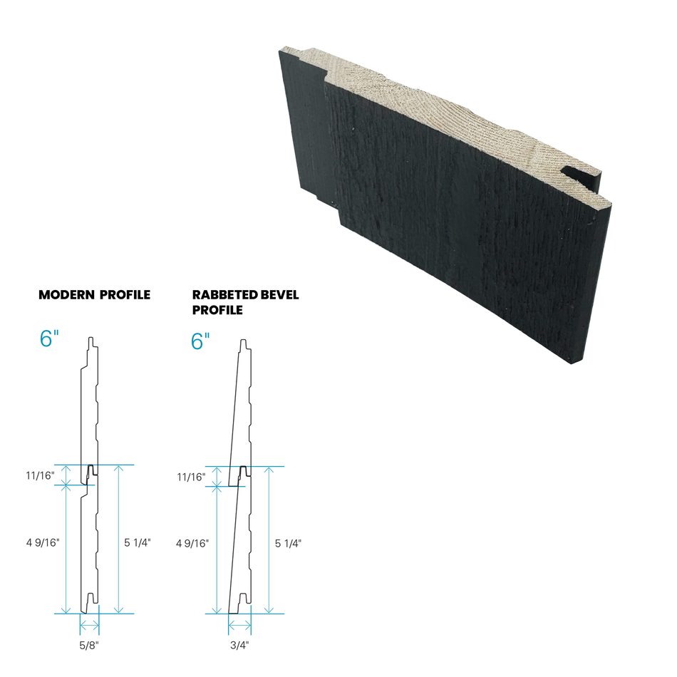 Maibec Siding EM+ Modern/Textured 399 - Black 1 foot Sample