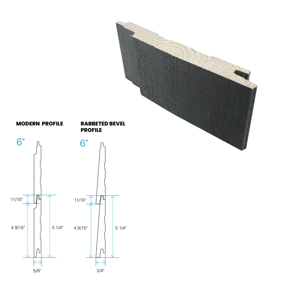 Maibec Siding EM+ Modern/Textured 058 - Coastal Charcoal 1 foot Sample
