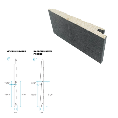 Maibec Siding EM+ Rabbeted/Textured 058 - Coastal Charcoal 1 foot Sample
