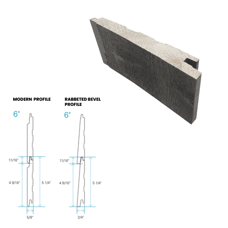 Maibec Siding EM+ Rabbeted/Textured 016 - Hematite 1 foot Sample