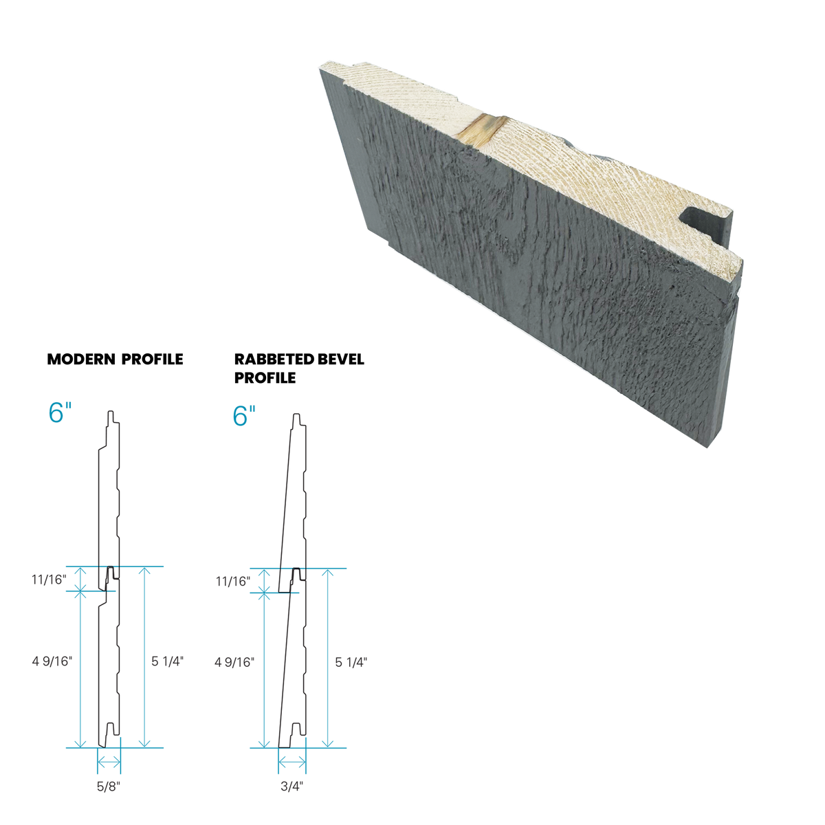 Maibec Siding EM+ Rabbeted/Textured 014 - Lamosite 1 foot Sample
