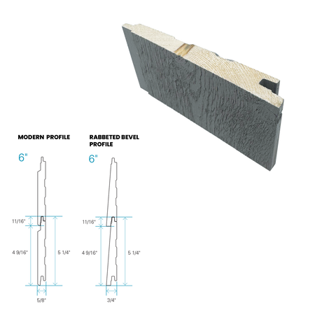 Maibec Siding EM+ Rabbeted/Textured 014 - Lamosite 1 foot Sample