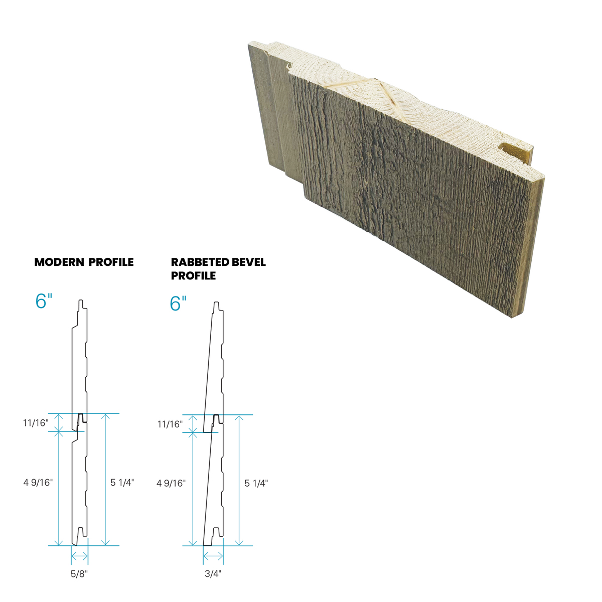 Maibec Siding EM+ Modern/Textured 062 - Meadow Greige 1 foot Sample