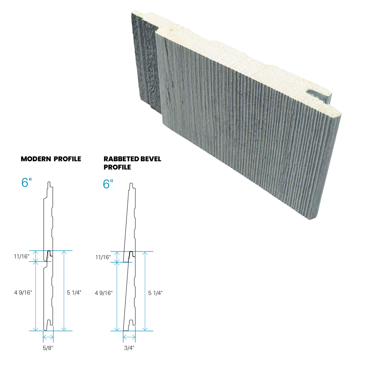 Maibec Siding EM+ Modern/Brushed 059 - Ocean Spray Silver 1 foot Sample-Default Title