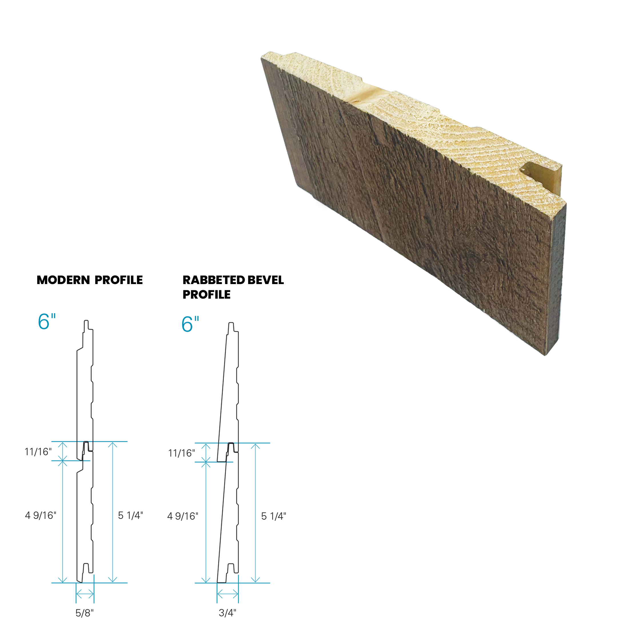 Maibec Siding EM+ Rabbeted/Textured 053 - Muskoka Brown 1 foot Sample