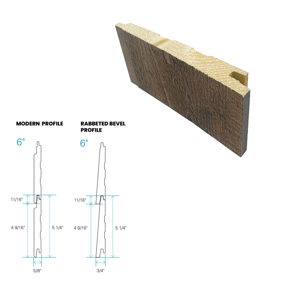 Maibec Siding EM+ Rabbeted/Textured 053 - Muskoka Brown 1 foot Sample