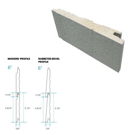 Maibec Siding EM+ Rabbeted/Textured 010 - Ocean Grey 1 foot Sample