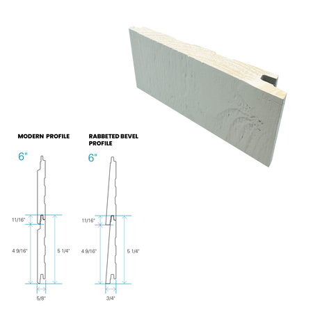 Maibec Siding EM+ Rabbeted/Brushed 010 - Ocean Grey 1 foot Sample