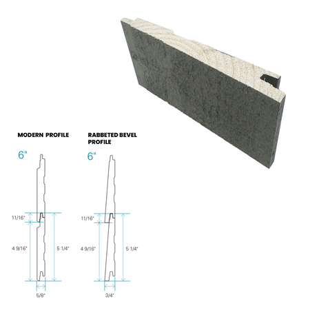 Maibec Siding EM+ Rabbeted/Textured 015 - Timber 1 foot Sample