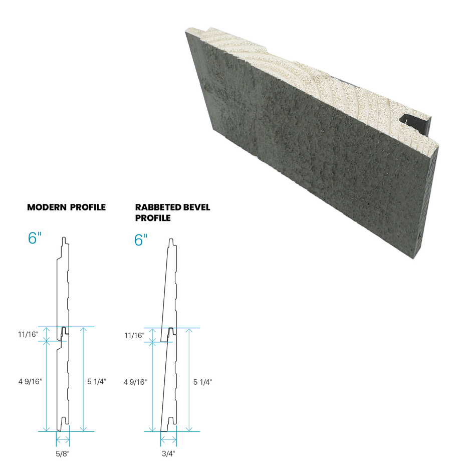 Maibec Siding EM+ Rabbeted/Textured 015 - Timber 1 foot Sample