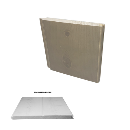 Ready Pine 1x6 V-Joint Bennington Grey 4 inch Sample-Default Title