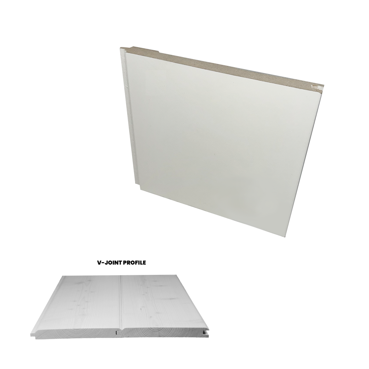 Ready Pine MDF 1x6 V-Joint Cloud White 4 inch Sample-Default Title