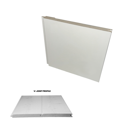 Ready Pine MDF 1x6 V-Joint Cloud White 4 inch Sample-Default Title