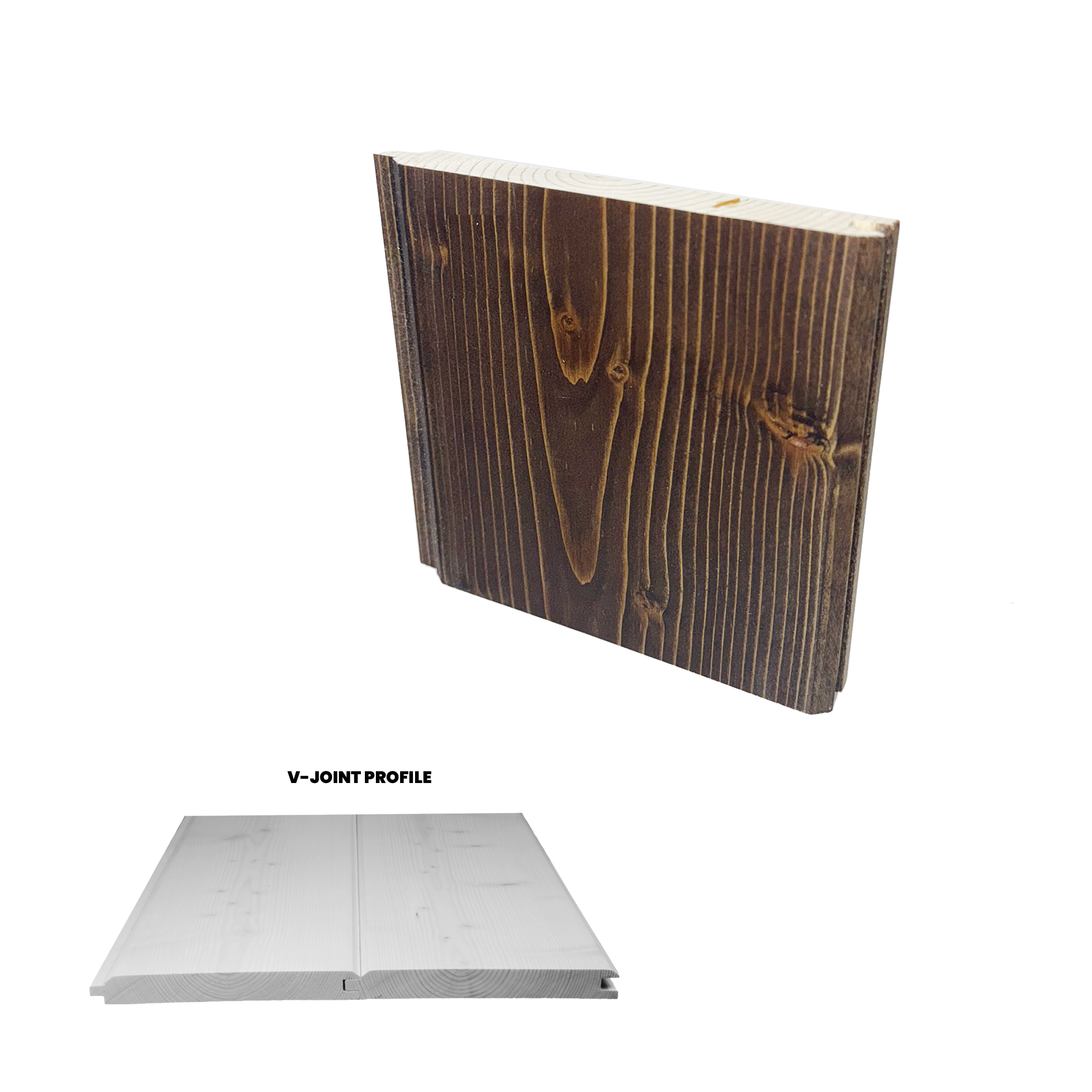 Ready Pine 1x6 V-Joint Mocha 4 inch Sample-Default Title