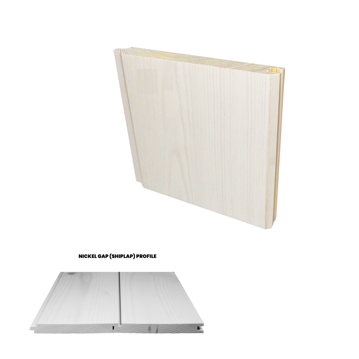 Ready Pine 1x6 Nickel Gap Pickled Pine 4 inch Sample-Default Title