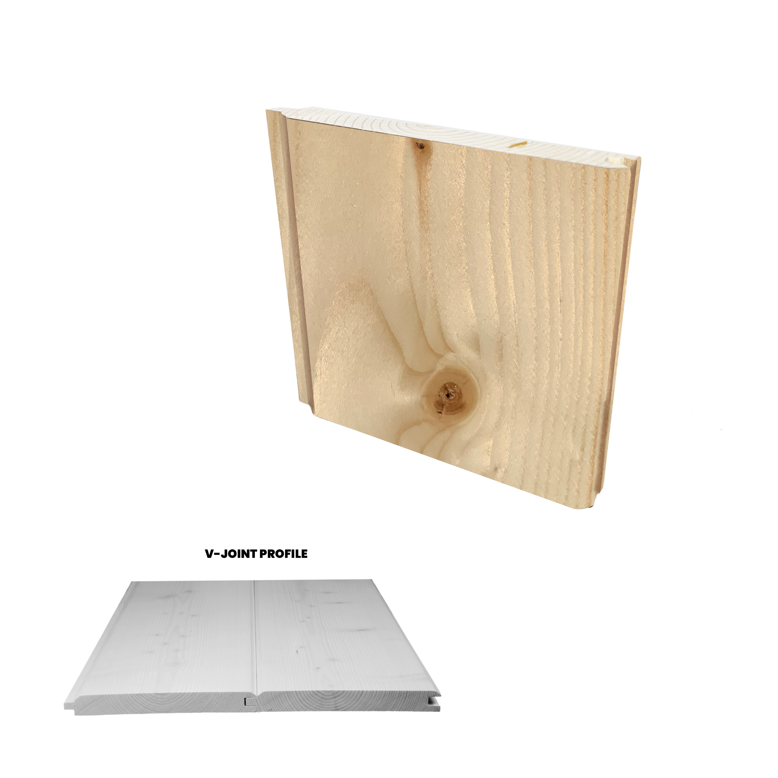 Ready Pine 1x6 V-Joint Clear Coat/Natural 4 inch Sample-Default Title