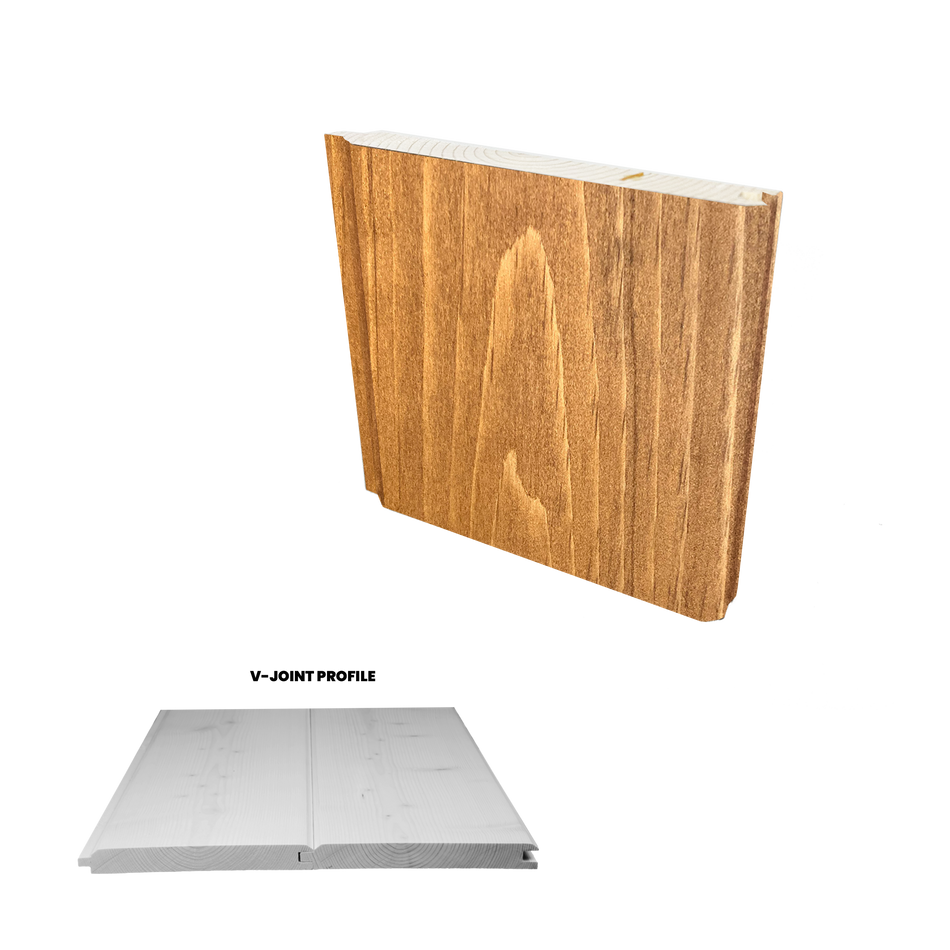 Ready Pine 1x6 V-Joint Early American 4 inch Sample-Default Title