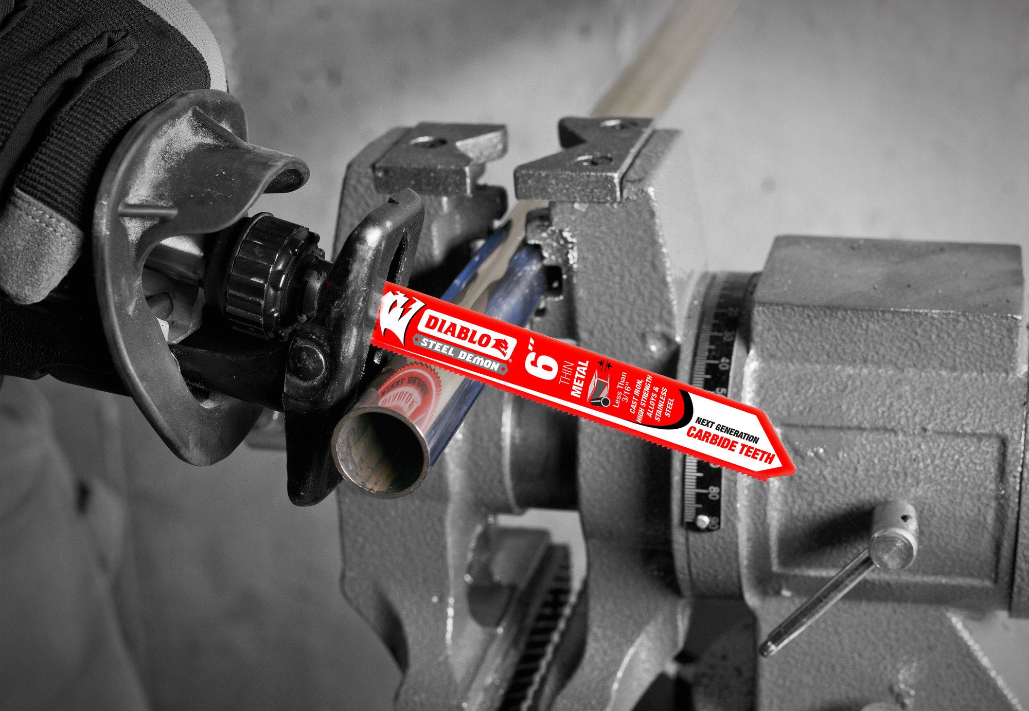 Diablo 20TPI Steel Demon Carbide Teeth Reciprocating Saw Blade for Thin Metal-8in