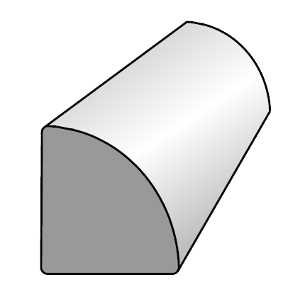 Versatex Quarter Round-11/16in-11/16in-16ft