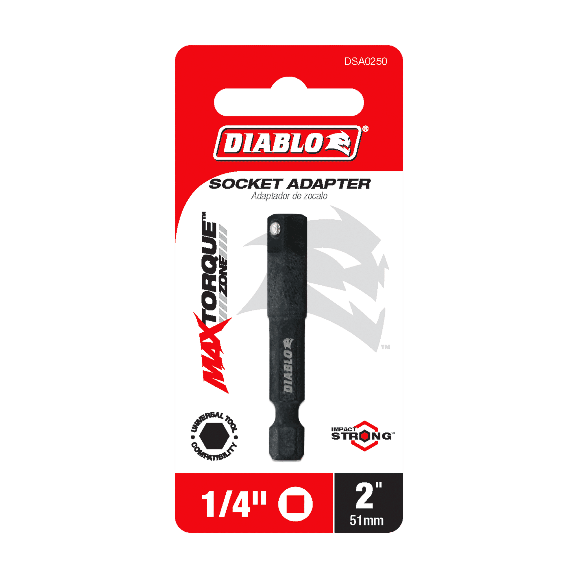 Diablo  Hex to Square Socket Adapters-1/4in Hex to 3/8in Square