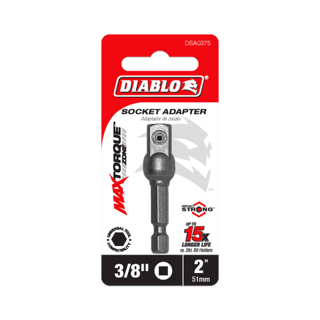 Diablo  Hex to Square Socket Adapters-1/4in Hex to 1/2in Square