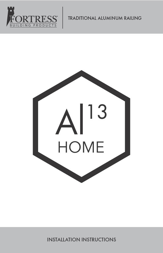 Fortress AL13 Home Railing Installation Guide