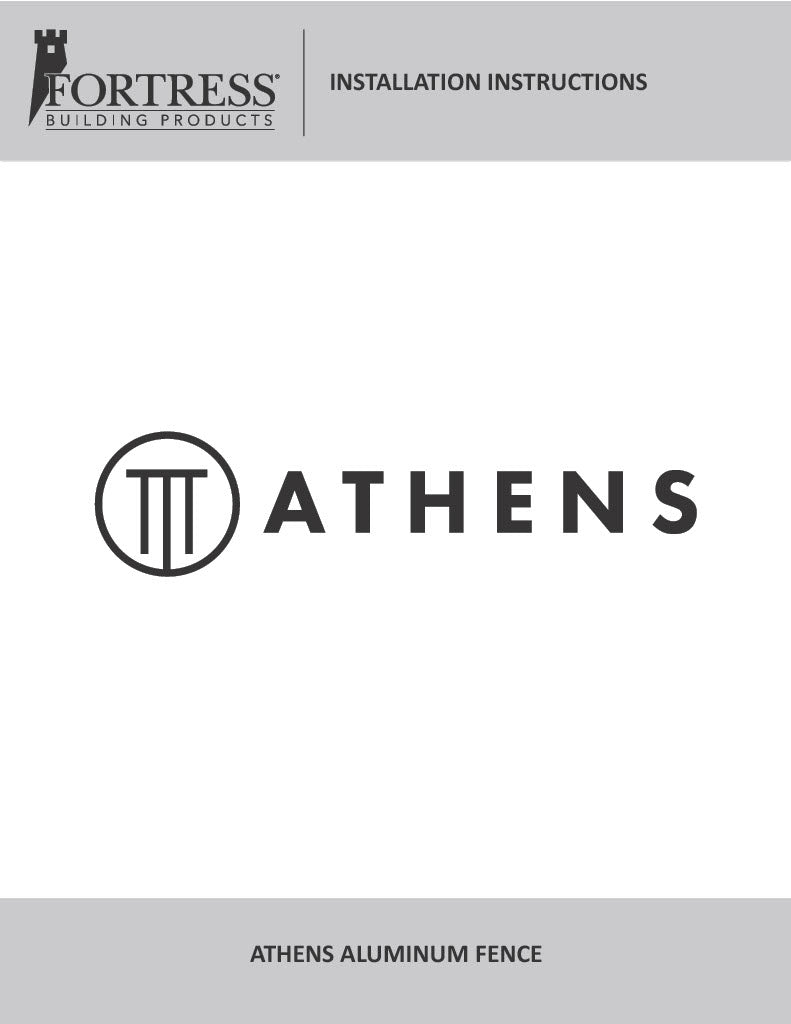 Fortress Athens Fencing Installation Instructions