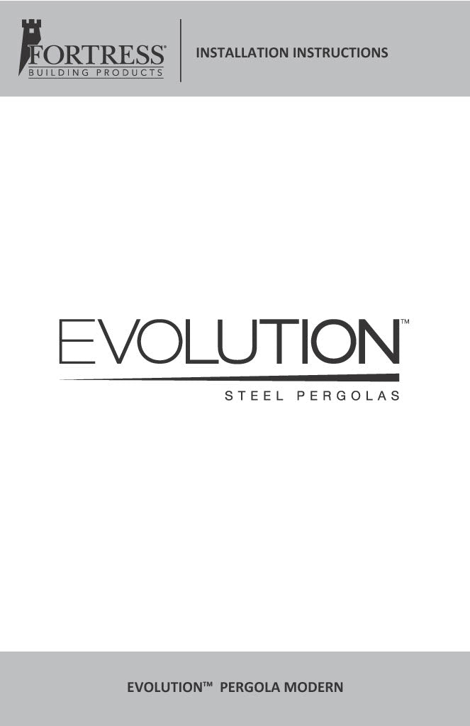 Fortress Evolution Modern Pergola Installation Instructions