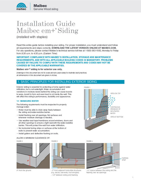 Maibec em+ Siding Installation Guide-PDF