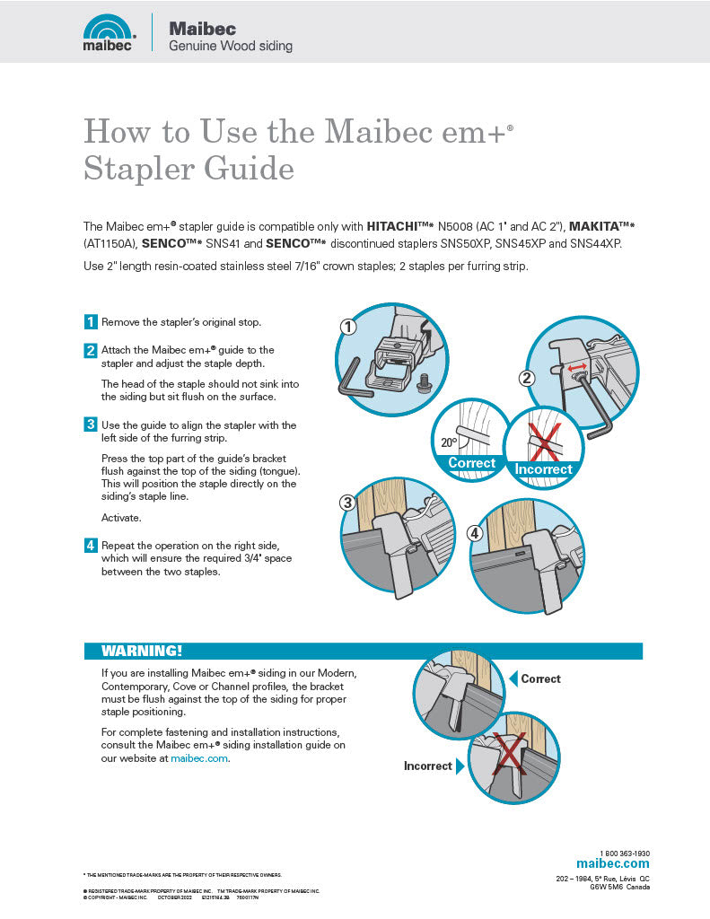 Maibec em+ Stapler Guide-PDF