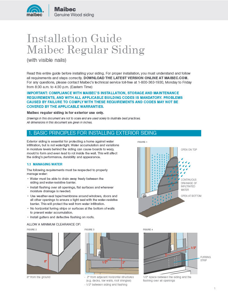 Maibec Regular Siding Installation Guide-PDF
