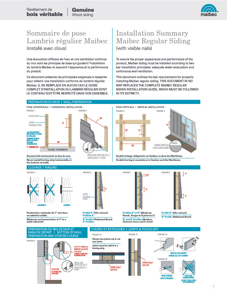 Maibec Regular Siding Installation Summary-PDF