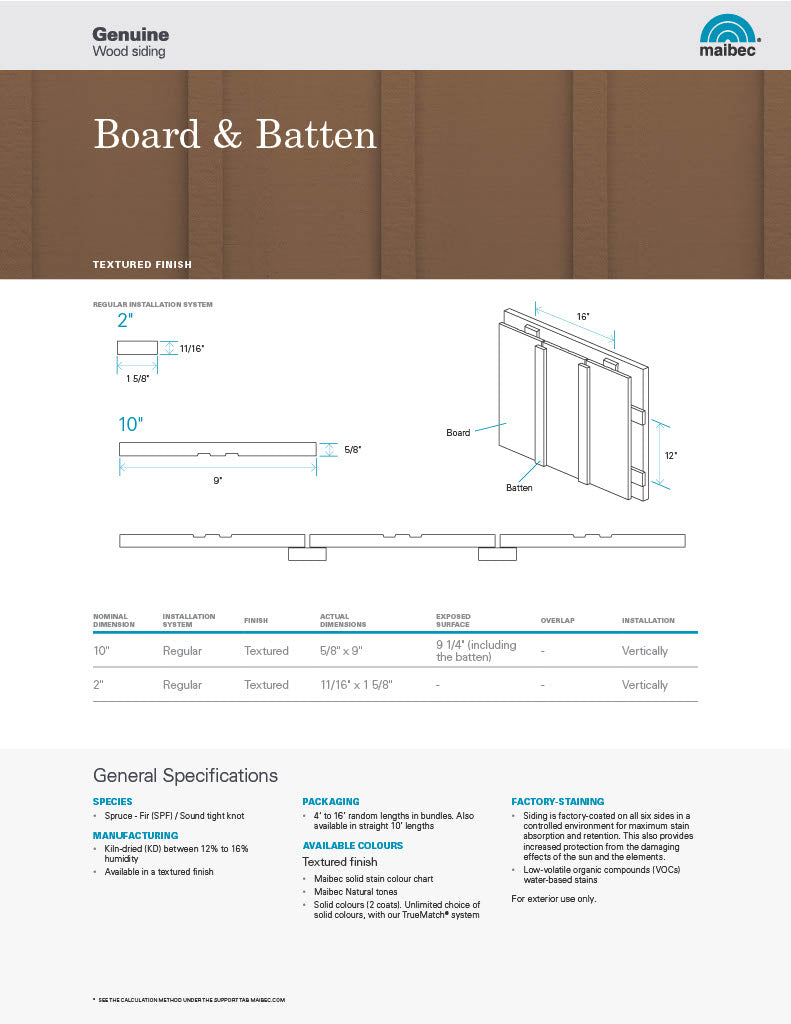 Maibec Technical Sheet - Board & Batten-PDF