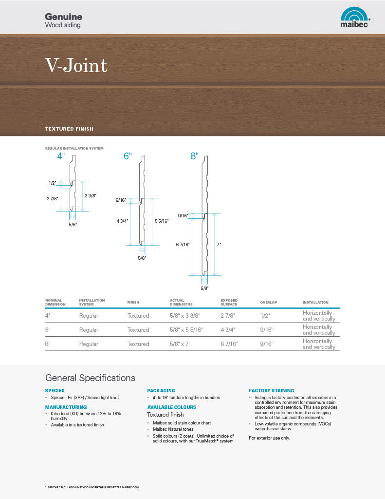 Maibec Technical Sheet - V-Joint-PDF