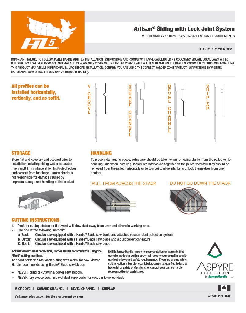 James Hardie Artisan Siding Installation Instructions-PDF