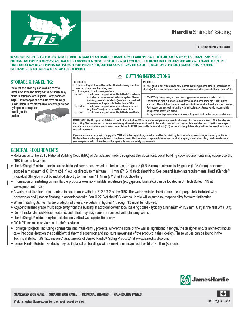 James Hardie Shingle Siding Installation Instructions-PDF