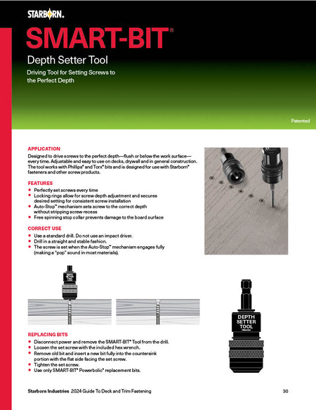 Starborn Smart-Bit Depth Setter Tool-PDF