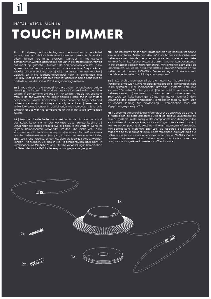 in-lite Touch Dimmer Installation Manual-PDF
