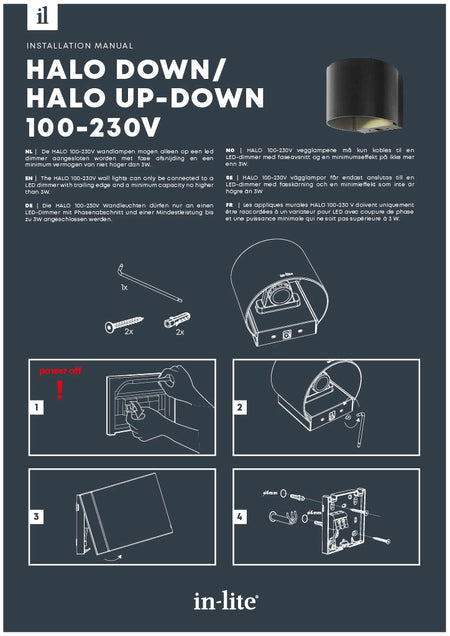 in-lite Halo 100-230V Installation Manual-PDF