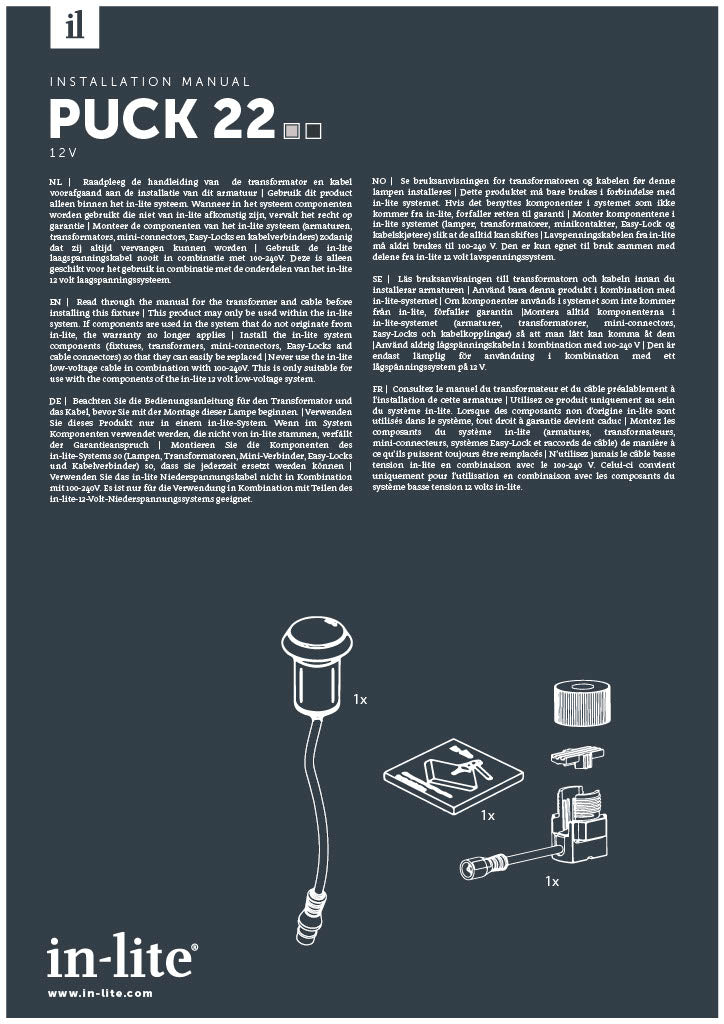 in-lite Puck 22 Installation Manual-PDF