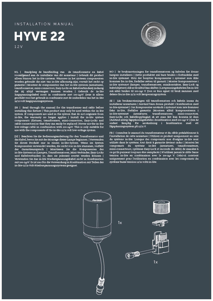 in-lite Hyve 22 Installation Manual-PDF