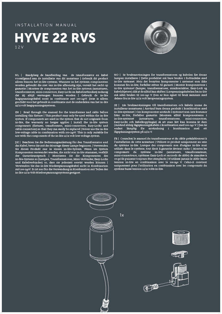 in-lite Hyve 22 RVS Installation Manual-PDF