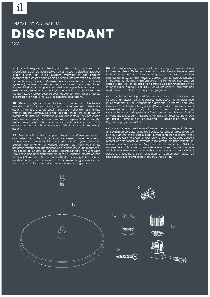 in-lite Disc Pendant Installation Manual-PDF