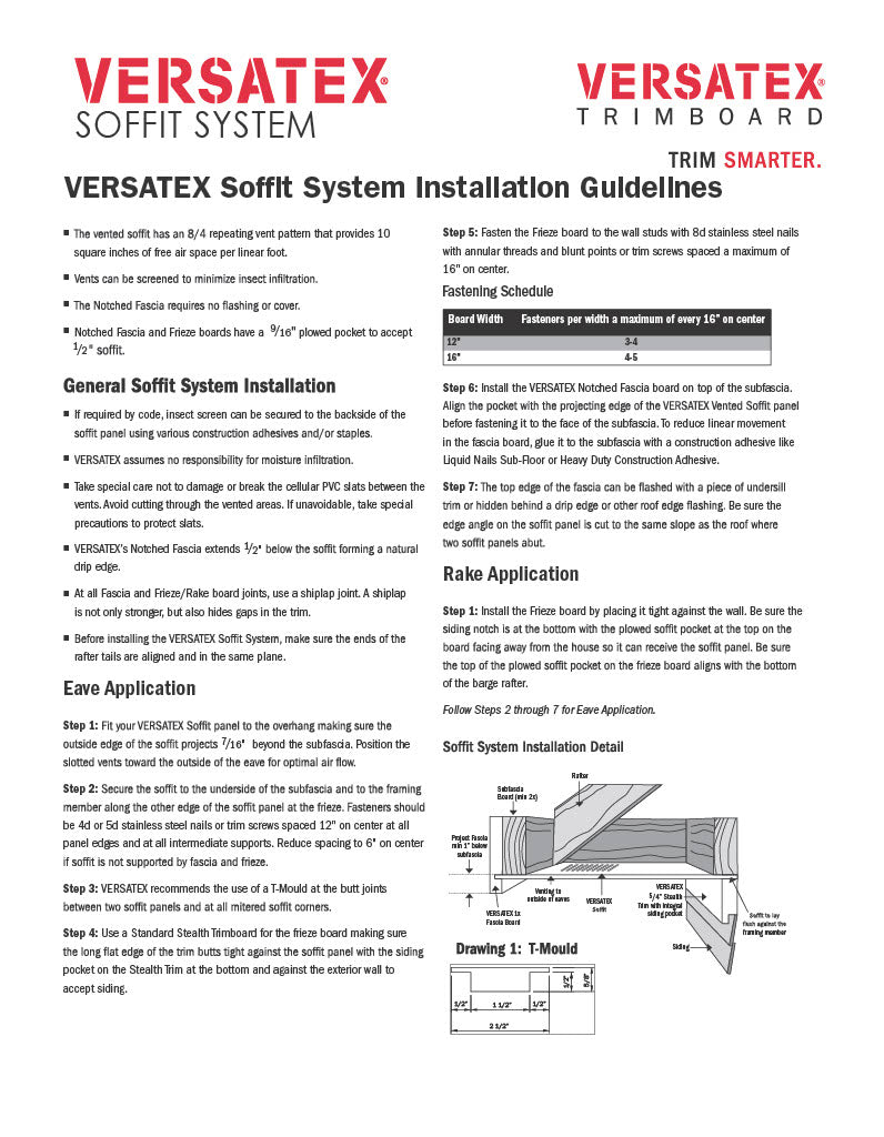 Versatex Soffit Installation-PDF