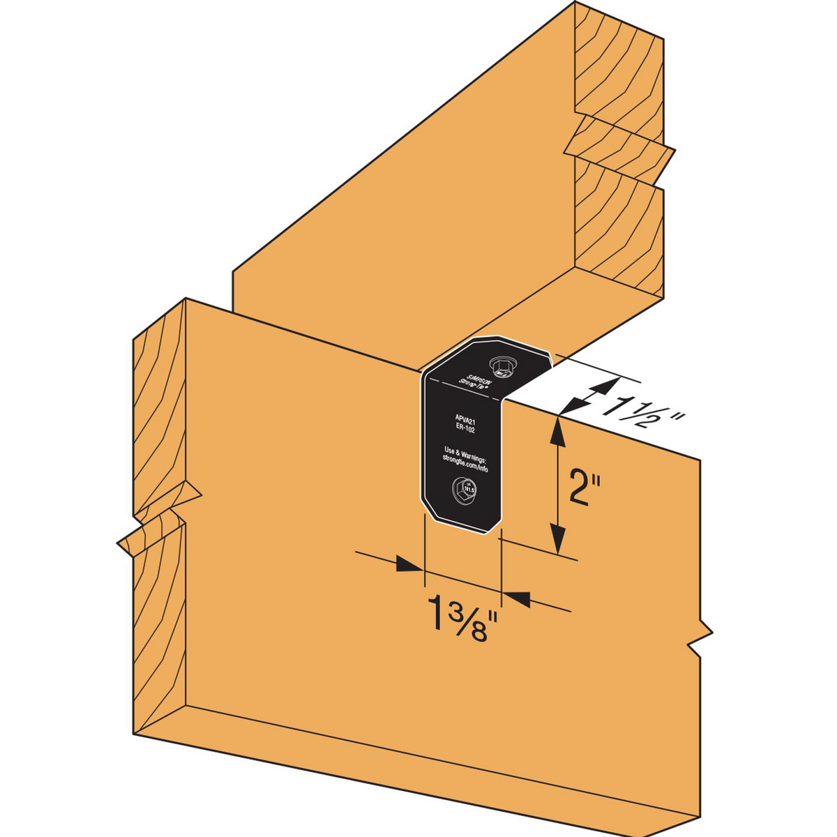 Simpson Strong-Tie APVA 90° Angle-6x-ZMAX®